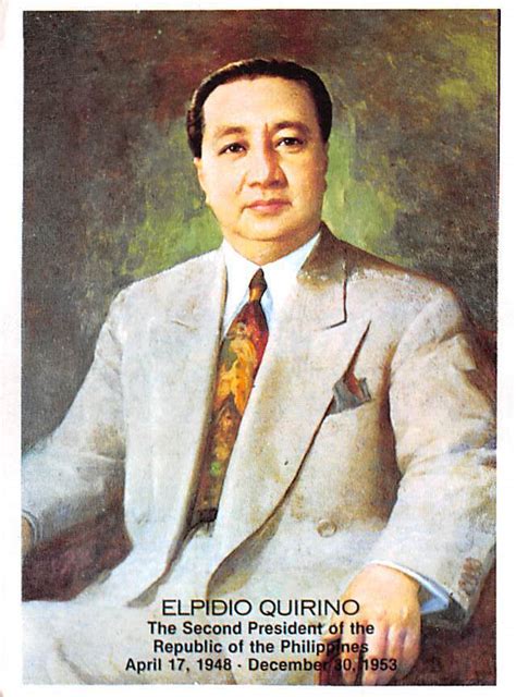 1956 president of the philippines|Elpidio Quirino .
